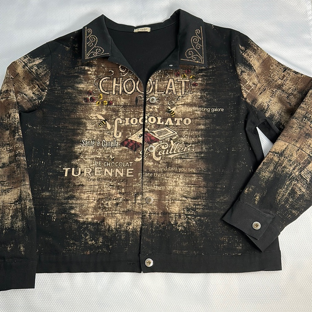 Cactus Black and Brown Jean Jacket
